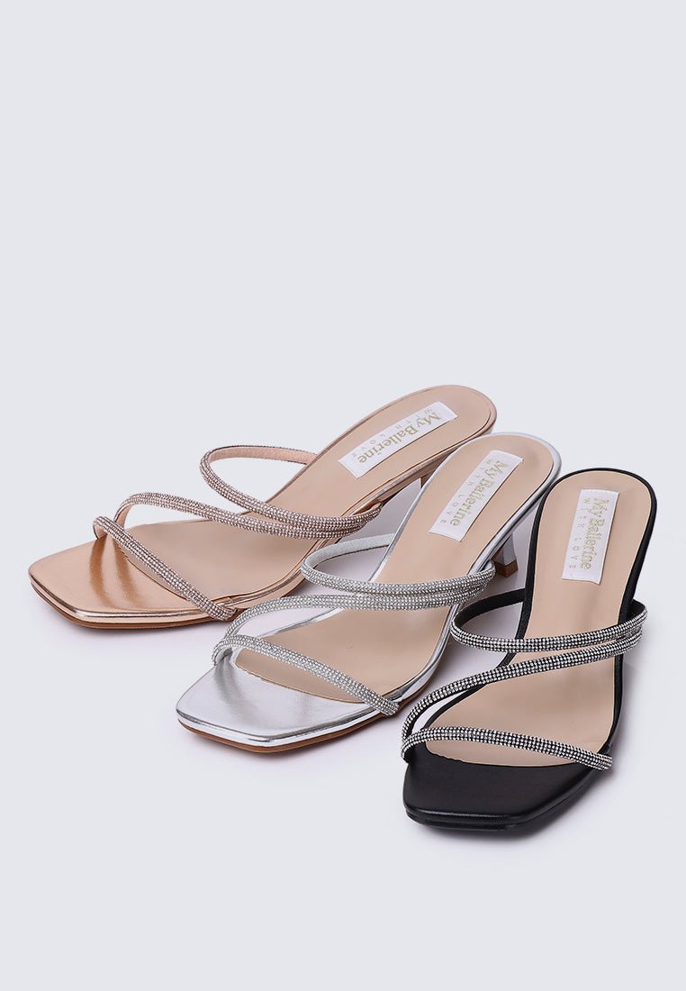 Zizura Comfy Heels In SilverShoes - myballerine