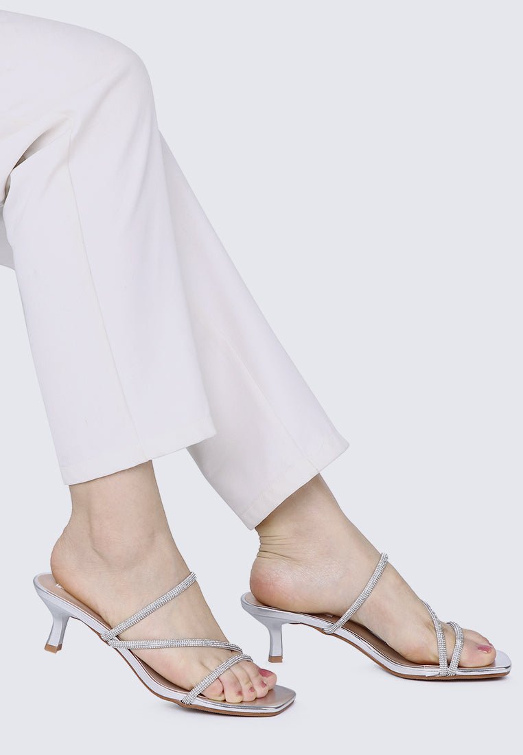 Zizura Comfy Heels In SilverShoes - myballerine