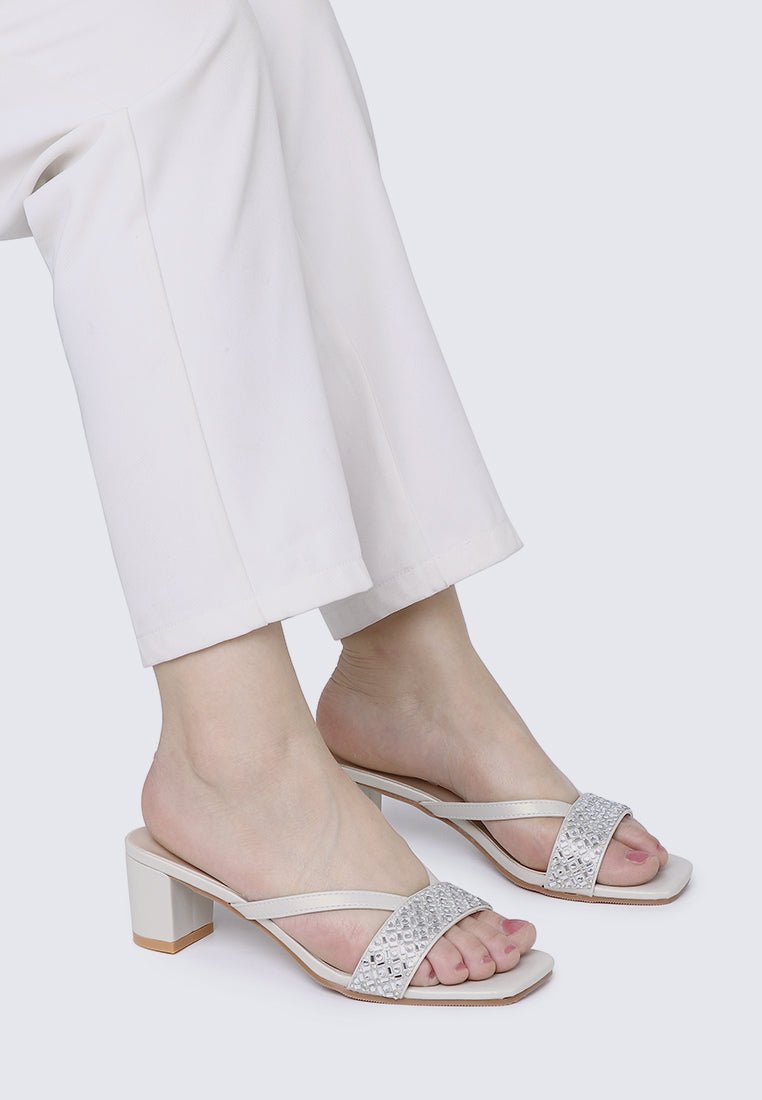Zofi Comfy Heels In PearlShoes - myballerine