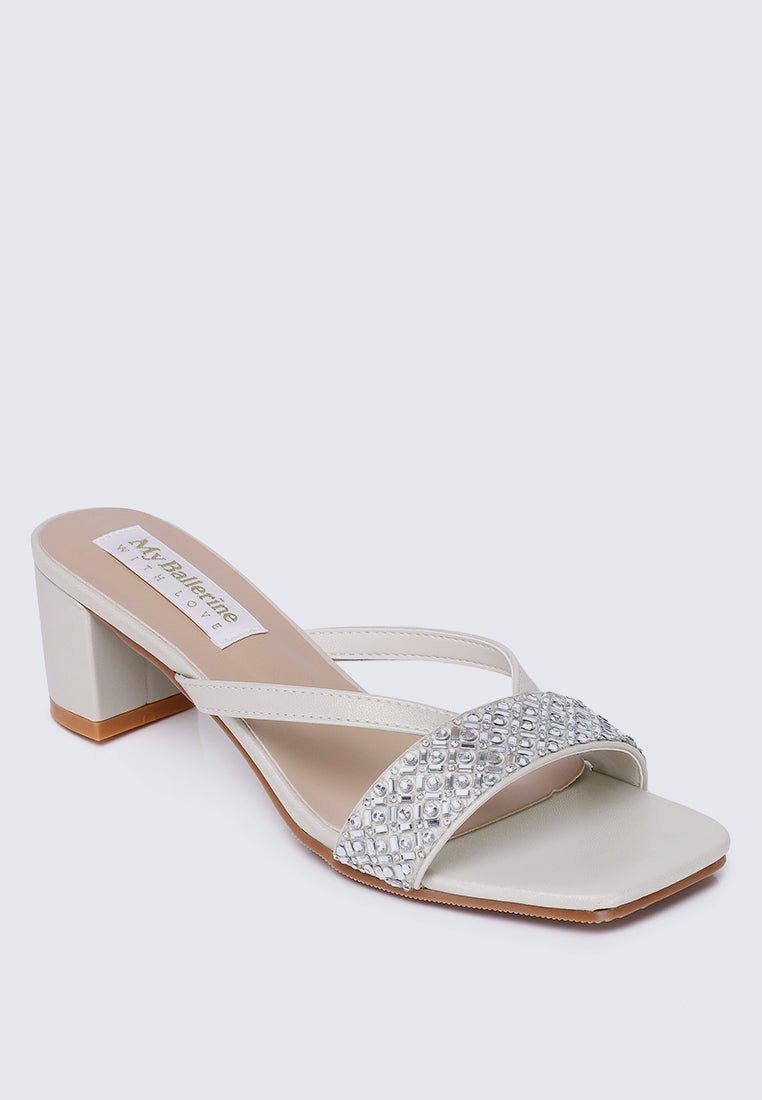 Zofi Comfy Heels In PearlShoes - myballerine