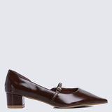 Catherine Ultra WideFit Comfy Heels In Espresso