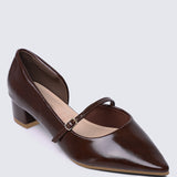 Catherine Ultra WideFit Comfy Heels In Espresso