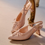 Mirabelle Comfy Heels In Nude Pink