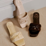 Isabeau Comfy Sandals In Light Yellow