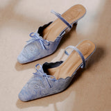 Lisbeth Comfy Heels In Blue