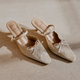 Lisbeth Comfy Heels In Beige