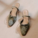 Lisbeth Comfy Heels In Green