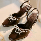 Maison Comfy Heels In Espresso