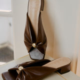 Mabelle Comfy Sandals In Espresso
