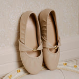 Rowena Comfy Ballerina In Tan