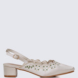 Anastasia Comfy Heels In Champagne