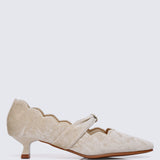 Sarah Comfy Heels In Beige