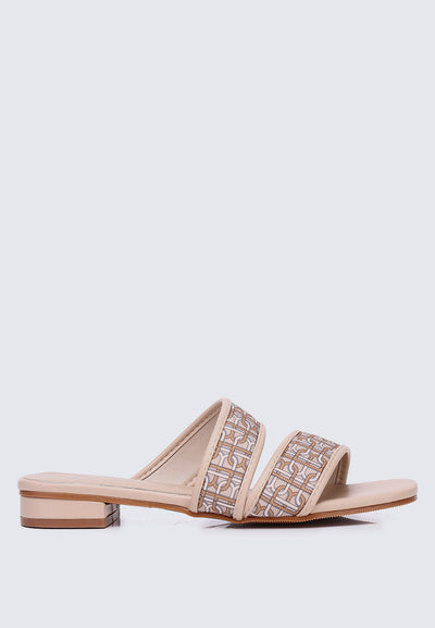 Myra Comfy Sandals In Almond