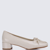 Estelle Comfy Heels In Beige