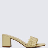 Cyrene Comfy Heels In Butter