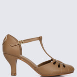 Lovella Comfy Heels In Brown