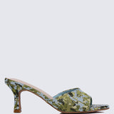 Aristea Comfy Heels In Light Blue