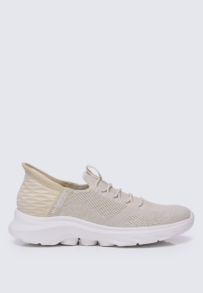 On The Go Comfy Sneakers In Beige