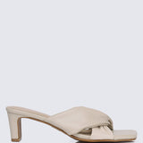 Tiramisu Comfy Heels In Beige