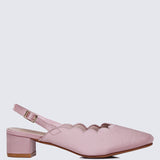 Lizzy Comfy Heels In Nude Pink