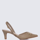 Portia Comfy Heels In Tan