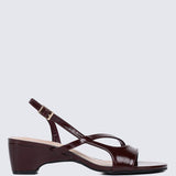 Yeemi Comfy Heels In Chocolate