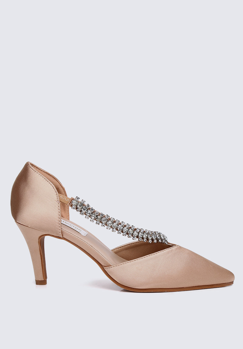 Everly Comfy Heels In Rose Gold