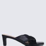 Tiramisu Comfy Heels In Black