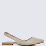 Kate Woven Comfy Ballerina In Almond