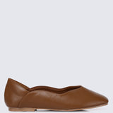 Etta Comfy Ballerina In Brown