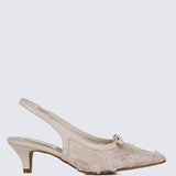 Cyanelle Comfy Heels In Nude