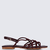 Naomi Comfy Sandals In Burgundy