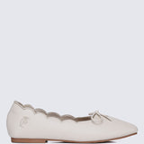 Clarimond Comfy Ballerina In Beige