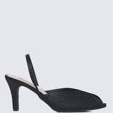 Alora Comfy Heels In Black