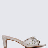 Katarina Comfy Heels In Champagne