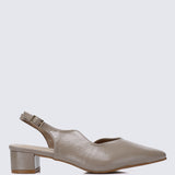Linnea Ultra WideFit Comfy Heels In Taupe