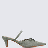 Lisbeth Comfy Heels In Green