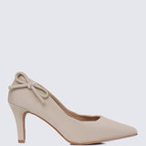 Misha Comfy Heels In Nude