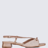 Ophelia Comfy Sandals In Rose Gold