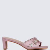 Katarina Comfy Heels In Pink