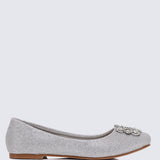 Maribel Comfy Ballerina In Silver