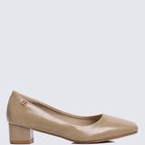 Lucy Ultra WideFit Comfy Heels In Almond