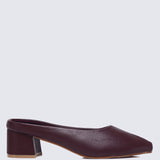 Lani Comfy Heels In Maroon