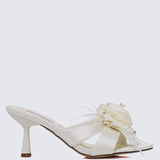 Alira Comfy Heels In Ivory