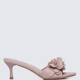 Anneliese Comfy Heels In Nude Pink