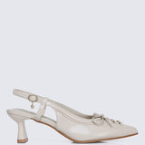 Mirabelle Comfy Heels In Beige
