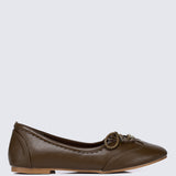 Bellamy Comfy Ballerina In Espresso