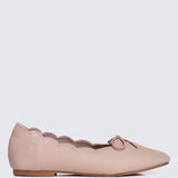 Clarimond Comfy Ballerina In Nude Pink