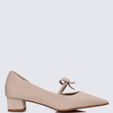 Vivienne Comfy Heels In Nude