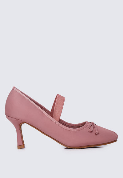 Eleanor Comfy Heels In Dusty Rose